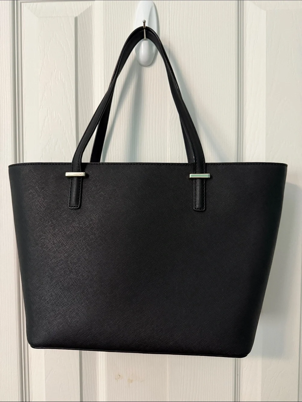 kate spade Cedar Street Black Saffiano Leather Tote with Gold Logo